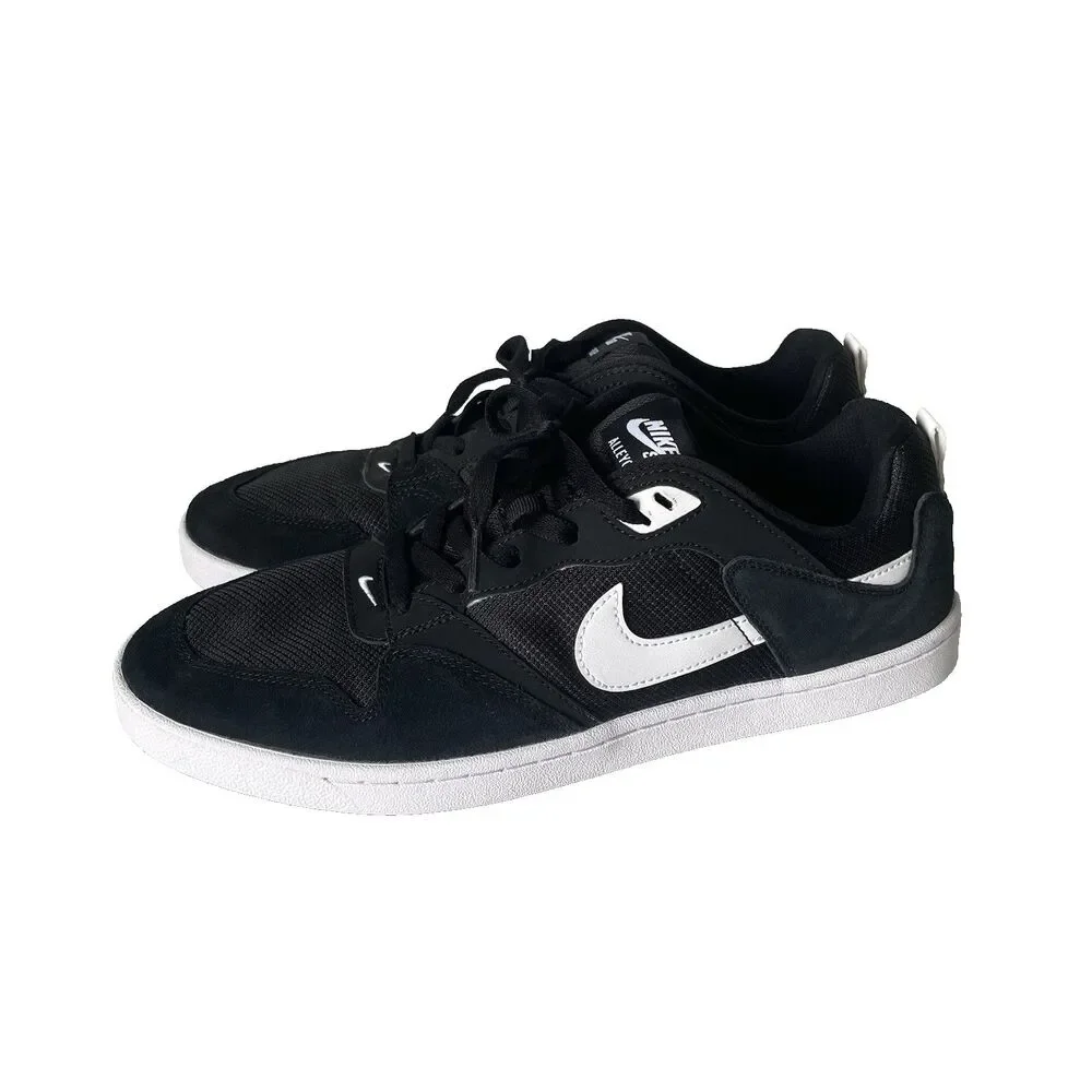 Nike SB Alleyoop Sneakers Skate Shoes Black White CJ0882-001 Men's Size 12